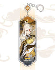 A gold Ning Guang Genshin Impact Keychain