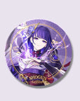 A purple Shogun  Genshin Impact badge